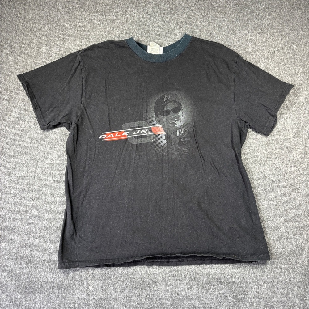 Winners Circle Dale Earnhardt Jr 2005 NASCAR Nextel Cup Schedule T-Shirt Black L